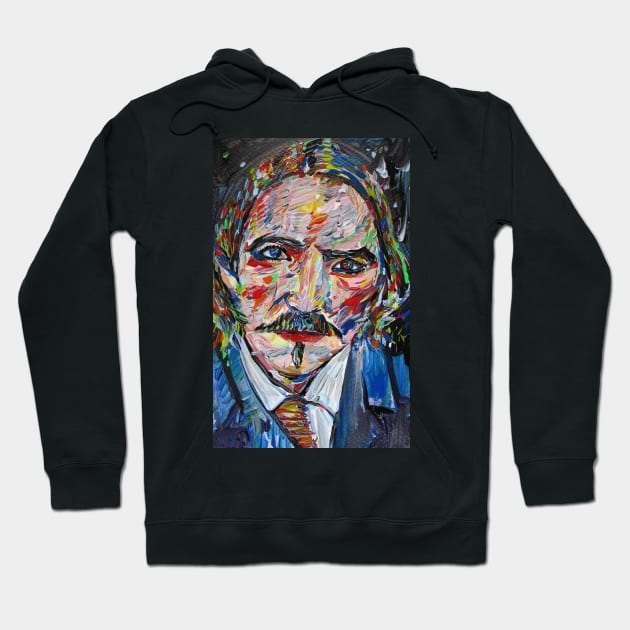 ROBERT LOUIS STEVENSON acrylic portrait Hoodie by lautir